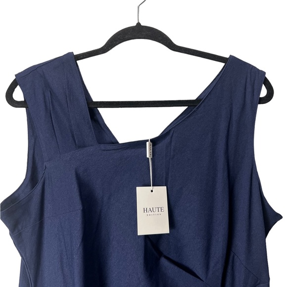 Haute Edition Body Con Dress Sz XL NWT in Navy Blue. - Picture 3 of 7